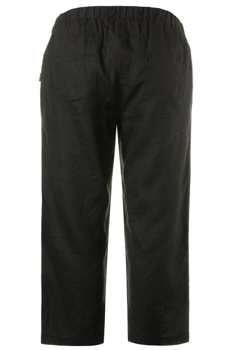 7/8-Leinenhose, elastischer Bund, Eingrifftaschen