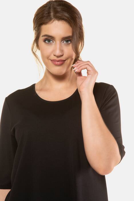T-Shirt, Seitenschlitze, Rundhals, Elasthan, selection
