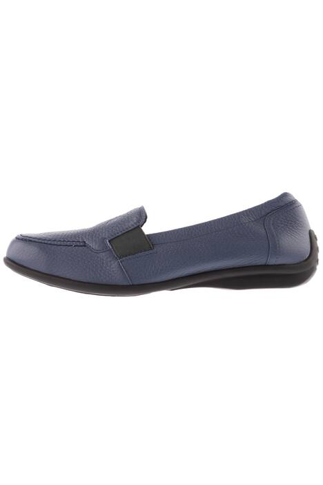 Mocassins, stretch inzetten, wisselbaar voetbed, wijdte H