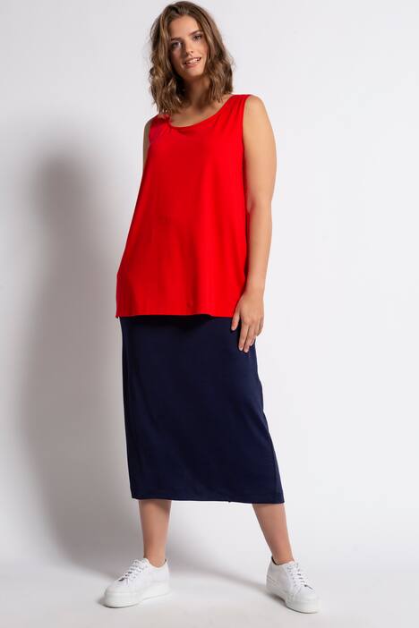Broek, smalle pijpen, elastische band rondom