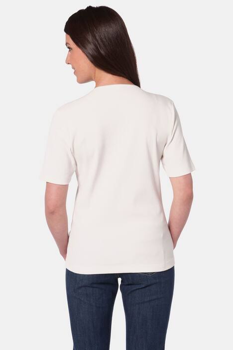 Shirt, antailiert mit Halbarm, Baumwoll-Rippjersey