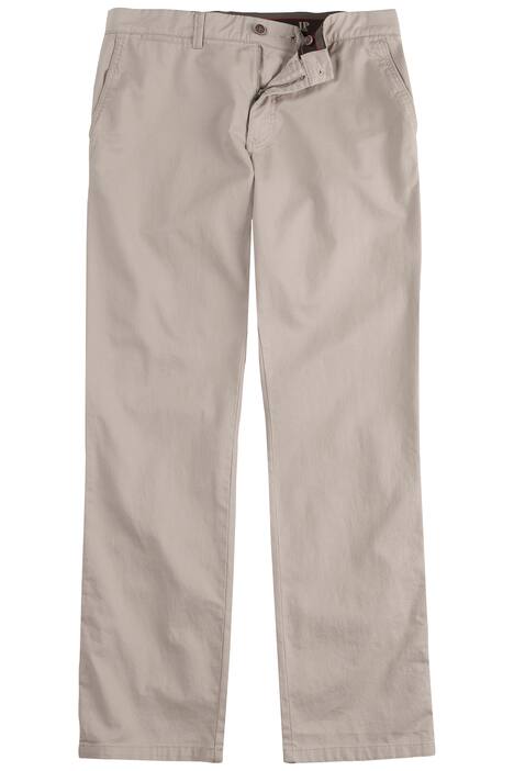 Regular Fit Flat Front Front Button Zipper Stretch Chinos
