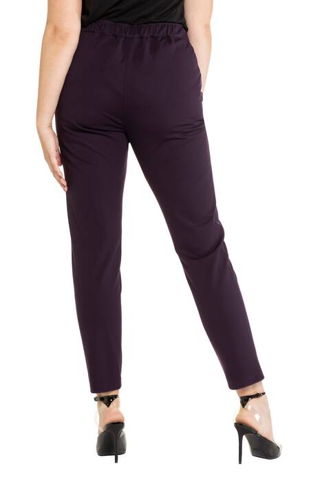 Broek, smalle pijpen, elastische band rondom