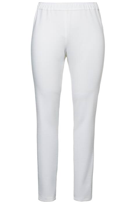 Broek, smalle pijpen, elastische band rondom