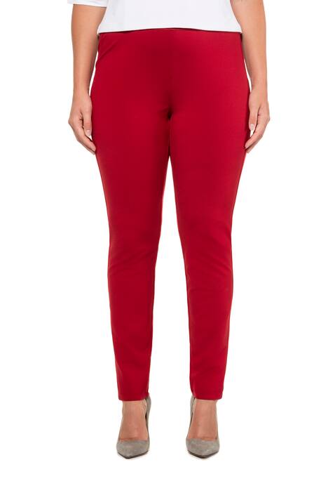 Broek, smalle pijpen, elastische band rondom