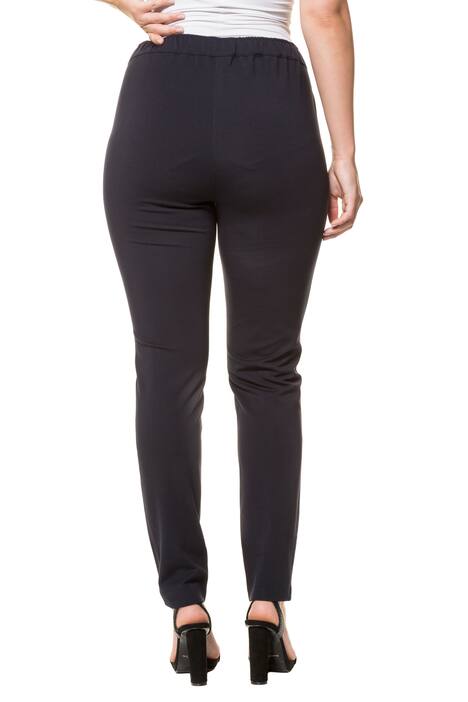 Broek, smalle pijpen, elastische band rondom