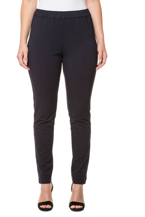 Broek, smalle pijpen, elastische band rondom