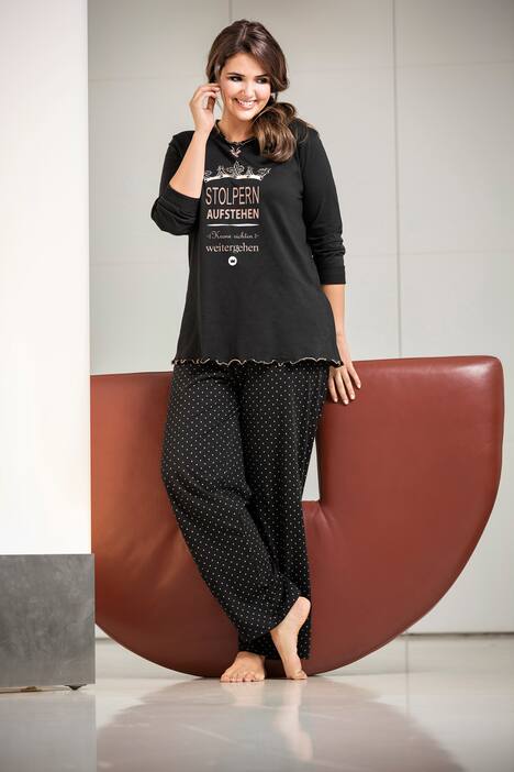 Keep Going German Wording Cotton Pajama Set