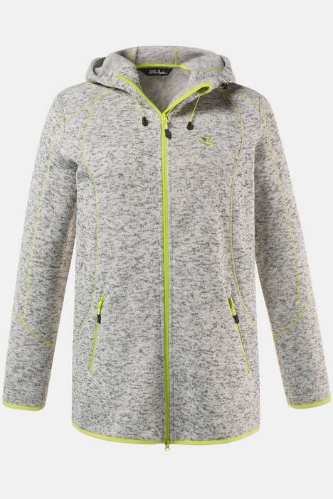 Strickfleece-Jacke, farbiger 2-Wege-Reißverschluss