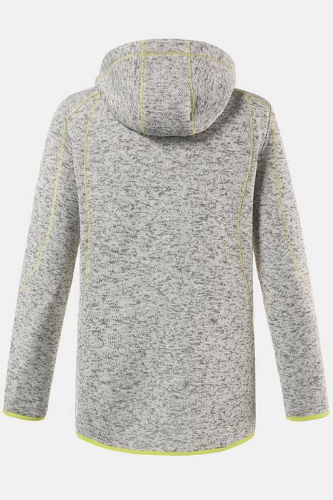 Strickfleece-Jacke, farbiger 2-Wege-Reißverschluss
