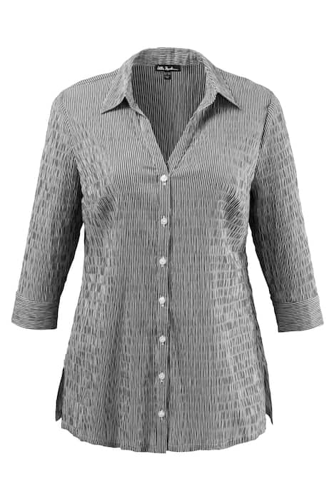 Bubblebluse, Streifen, bügelfrei, 3/4-Arm, bis 66/68