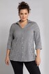 Bubble blouse, overhemdkraag, zijsplitten
