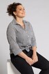 Bubble blouse, overhemdkraag, zijsplitten