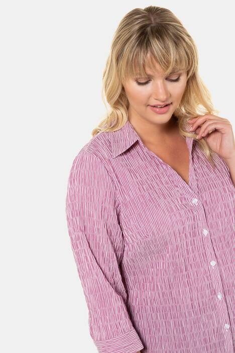 Bubblebluse, feine Streifen, bügelfrei, 3/4-Arm