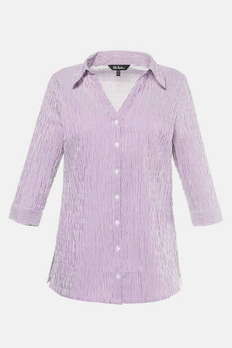 Bubblebluse, feine Streifen, bügelfrei, 3/4-Arm