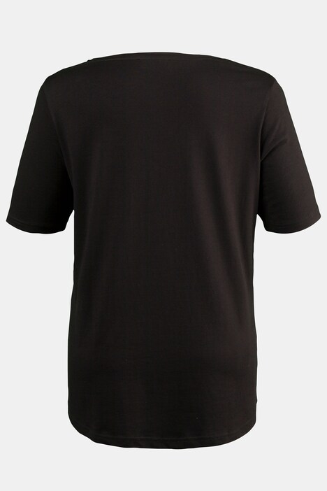 Regular Short Sleeve Henley Basic Tee