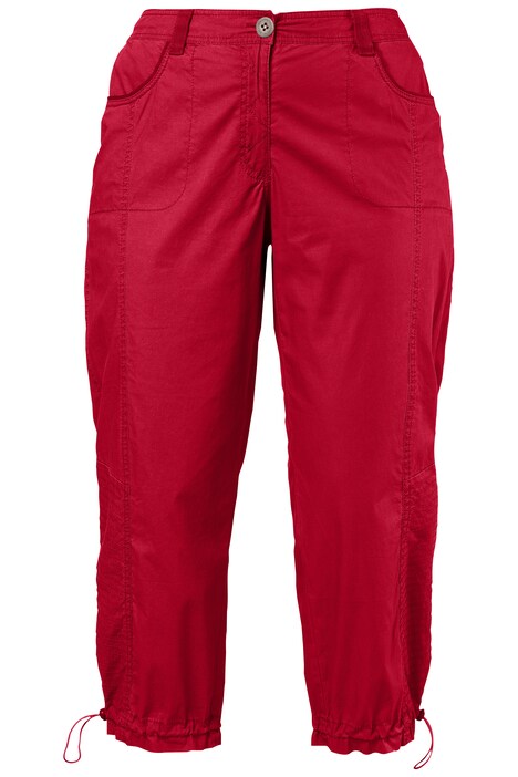 Stretch Twill Seamed Crop Pants
