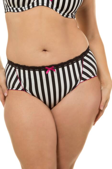 Jazzpants, Streifen, Spitzenbund, elastischer Jersey