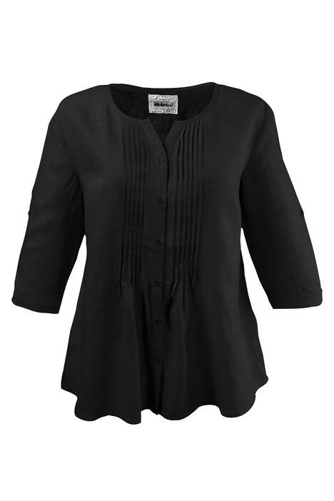 Pintuck Linen Blouse