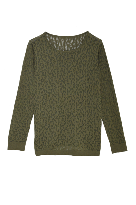 Leopard Burn-out Sweater