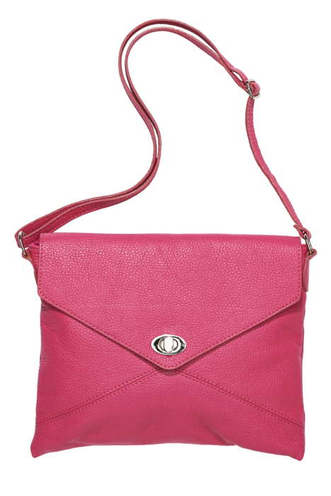 Handtasche, Echtleder, Envelop-Stil, längenverstellbarem Träger, Safety-Tasche mit Zipper