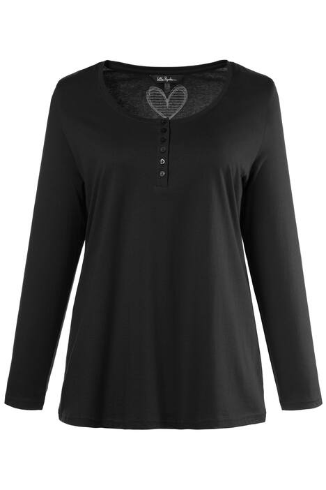 Basic-Shirt, Knopfleiste, Regular, Rundhalsausschnitt