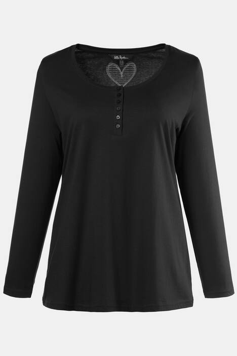 Basic-Shirt, Knopfleiste, Regular, Rundhalsausschnitt