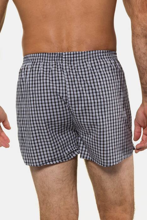 Boxer Shorts, Pack of 2, Check Patterns, Pure Cotton, Elasticated Waist