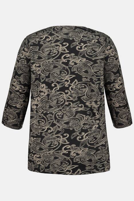Shirt, Paisley, V-Ausschnitt, Relaxed
