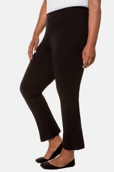 Stretch Knit Cropped Elastic Waist Yoga Pants