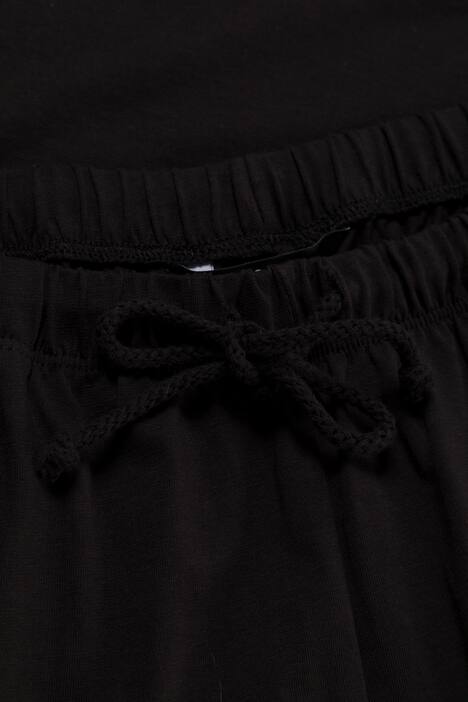 Stretch Knit Drawstring Elastic Waist Cropped Pants