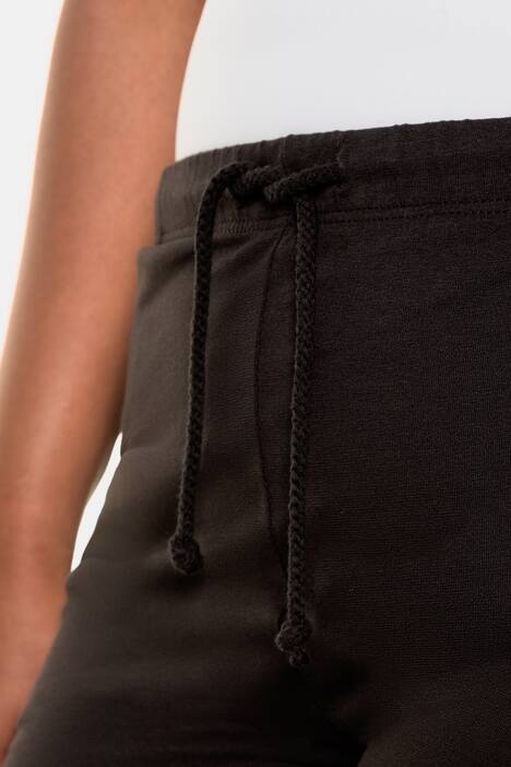 Stretch Knit Drawstring Elastic Waist Cropped Pants