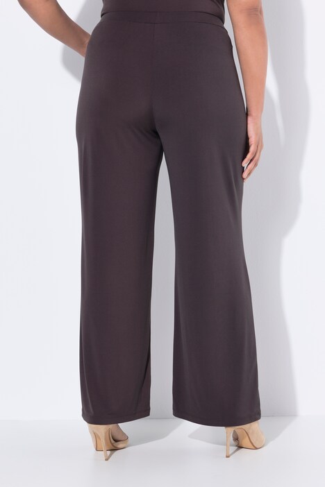 Jersey broek, wijde pijpen, elastische tailleband, tot maat 66/68