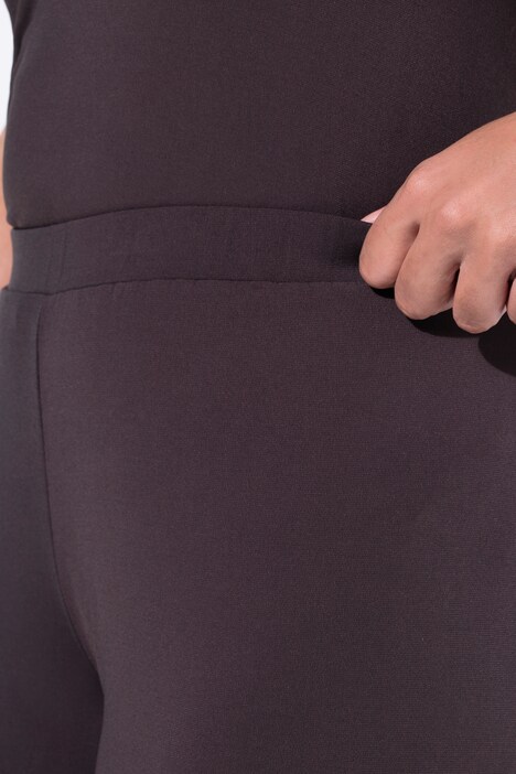 Jersey broek, wijde pijpen, elastische tailleband, tot maat 66/68