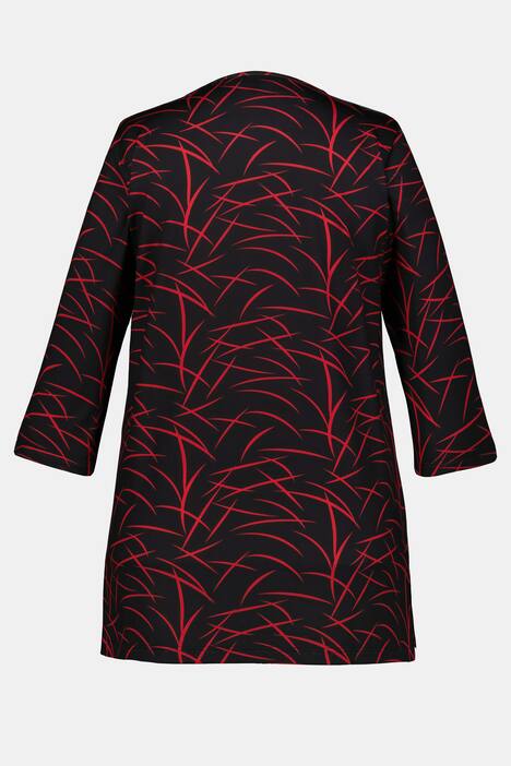 Matte Jersey V-Neck Three Quarter Sleeve Knit Tunic
