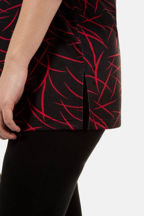 Matte Jersey V-Neck Three Quarter Sleeve Knit Tunic