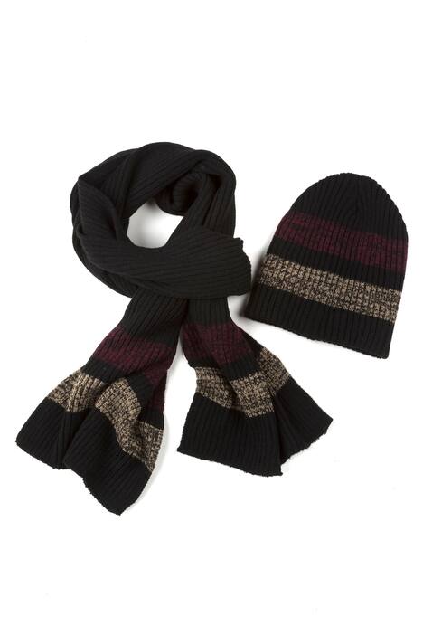 Mütze & Schal Geschenkset, Schurwoll-Mix