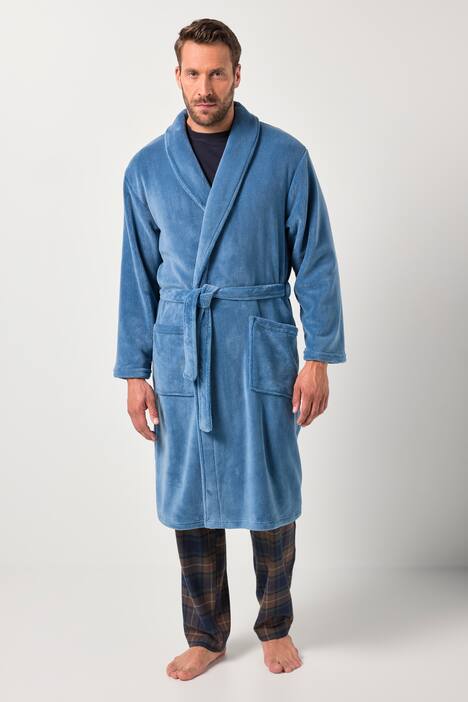 Peignoir JP 1880 en microfibres, avec ceinture à nouer, collection Homewear - jusqu'au 8 XL