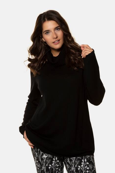 Ribbed Turtleneck L/S Wool Sweater