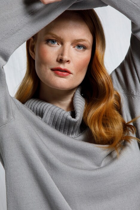Pullover, Rollkragen, Raglan-Langarm, Schurwolle