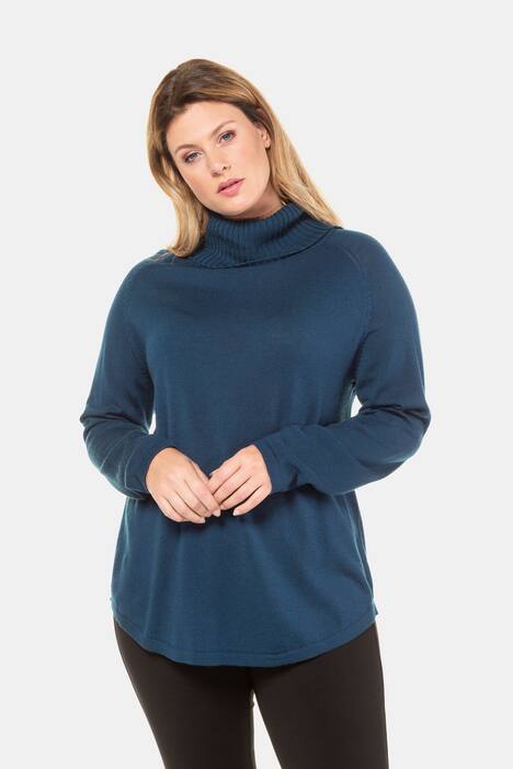 Rollkragenpullover, Schurwolle, Raglanform, selection
