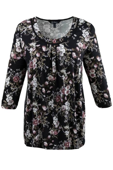 Vintage Floral Print Knit Top