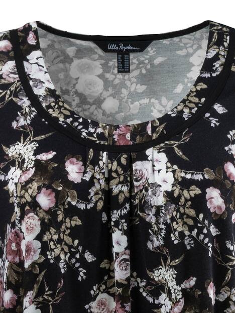 Vintage Floral Print Knit Top