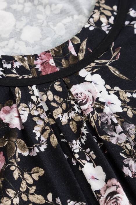 Vintage Floral Print Knit Top