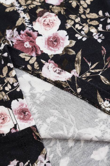 Vintage Floral Print Knit Top