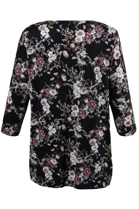 Vintage Floral Print Knit Top