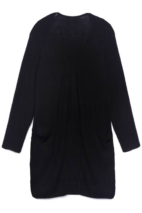 Strickjacke, lange, offene Form, Taschen, langarm, weiche Qualität