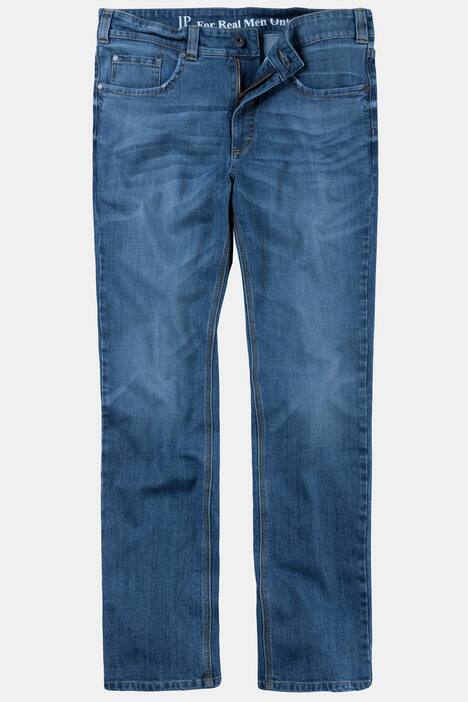 Jeans, 5-Pocket, Straight Fit, etwas tiefere Leibhöhe, robuster Denim, Stretch