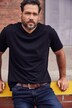 Camiseta JP 1880, básica, cuello de pico, hasta la talla 8 XL