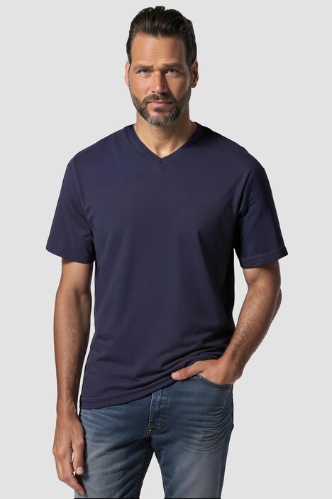 T-Shirt, Basic, V-Ausschnitt, bis 8XL